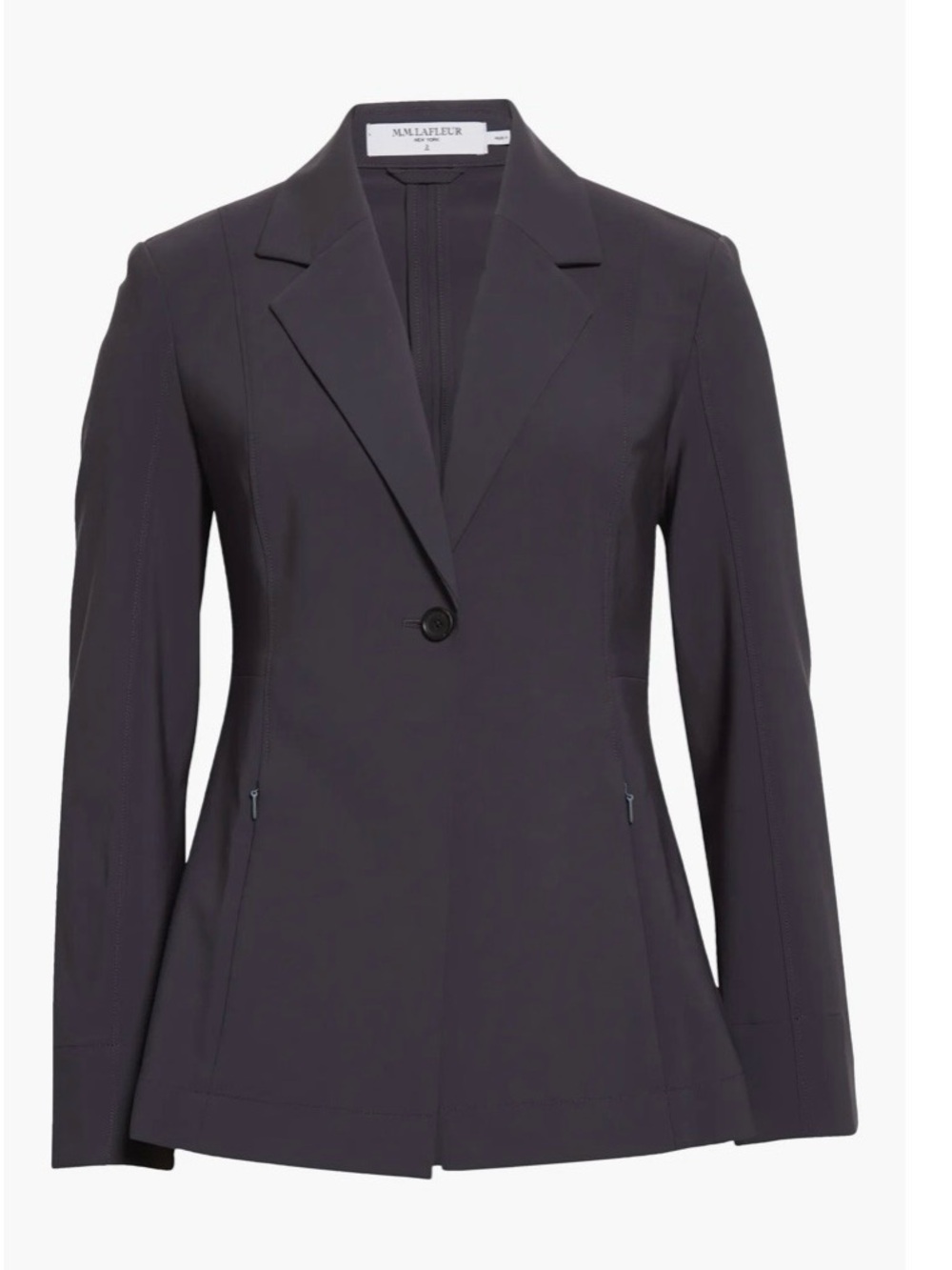 MM Lafleur Moreland OrigamiTech Travel Single-Button Cool Charcoal Blazer